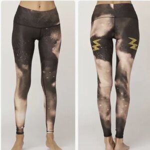 Teeki "Electric Nite" Hot Pants Lightning Yoga Leggings - XS